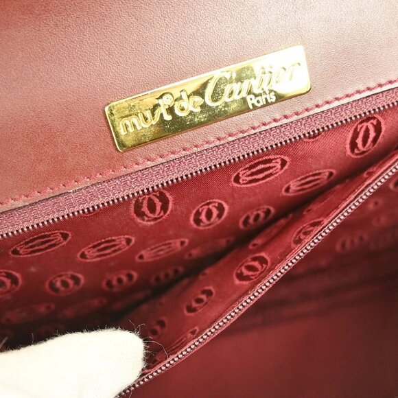 Cartier Bordeaux Must de Cartier Handbag C34 NQ03328 BNN07 - Picture 5 of 8